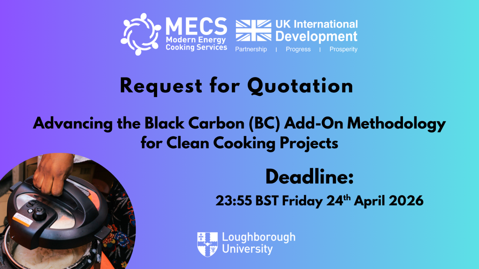 Request for Quotation – Black Carbon (BC) Add-On Methodology for Clean Cooking Projects (MECS)