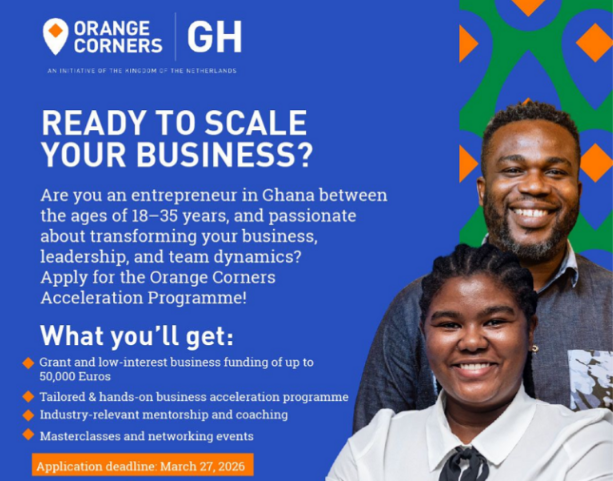 CALL FOR APPLICATIONS: ORANGE CORNERS GHANA ACCELERATOR PROGRAMME – COHORT 13